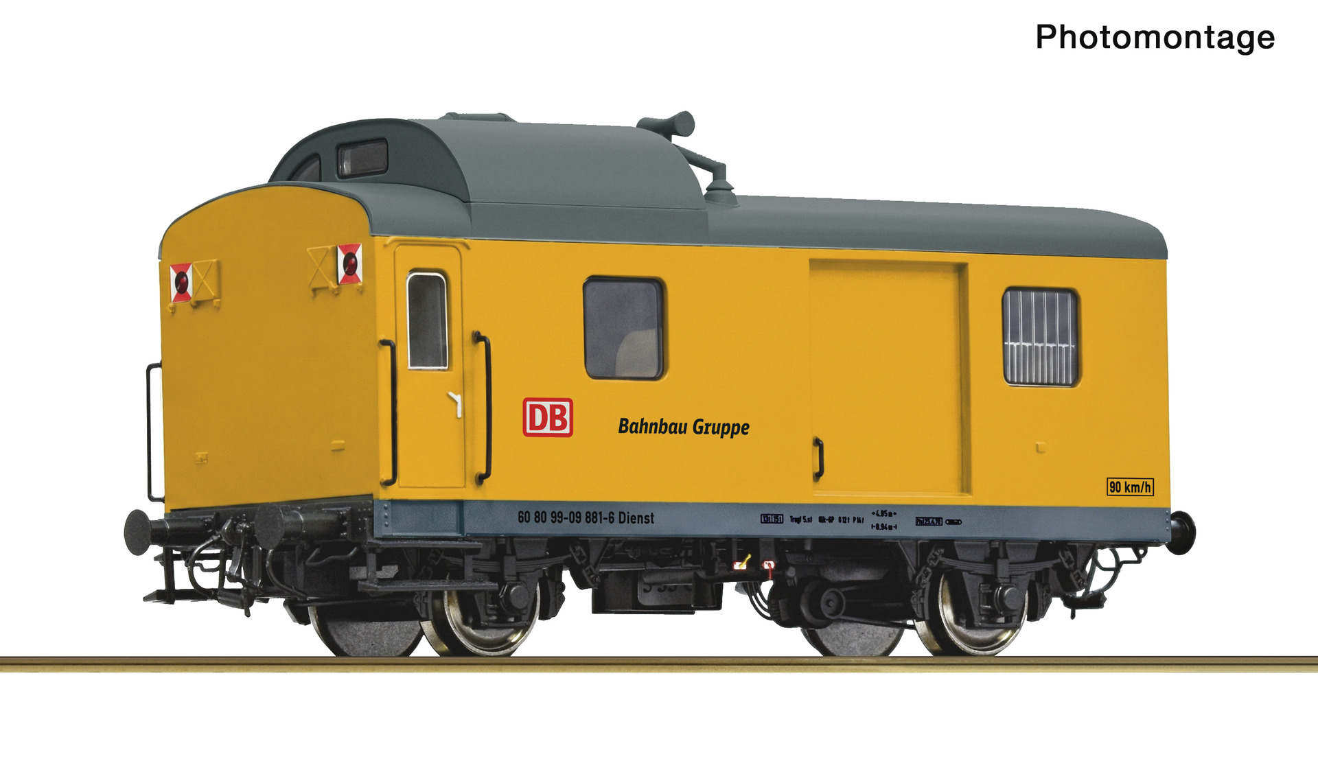 6610416 Begleitwagen Pwgs 88 DB Bahnbau DCC + I