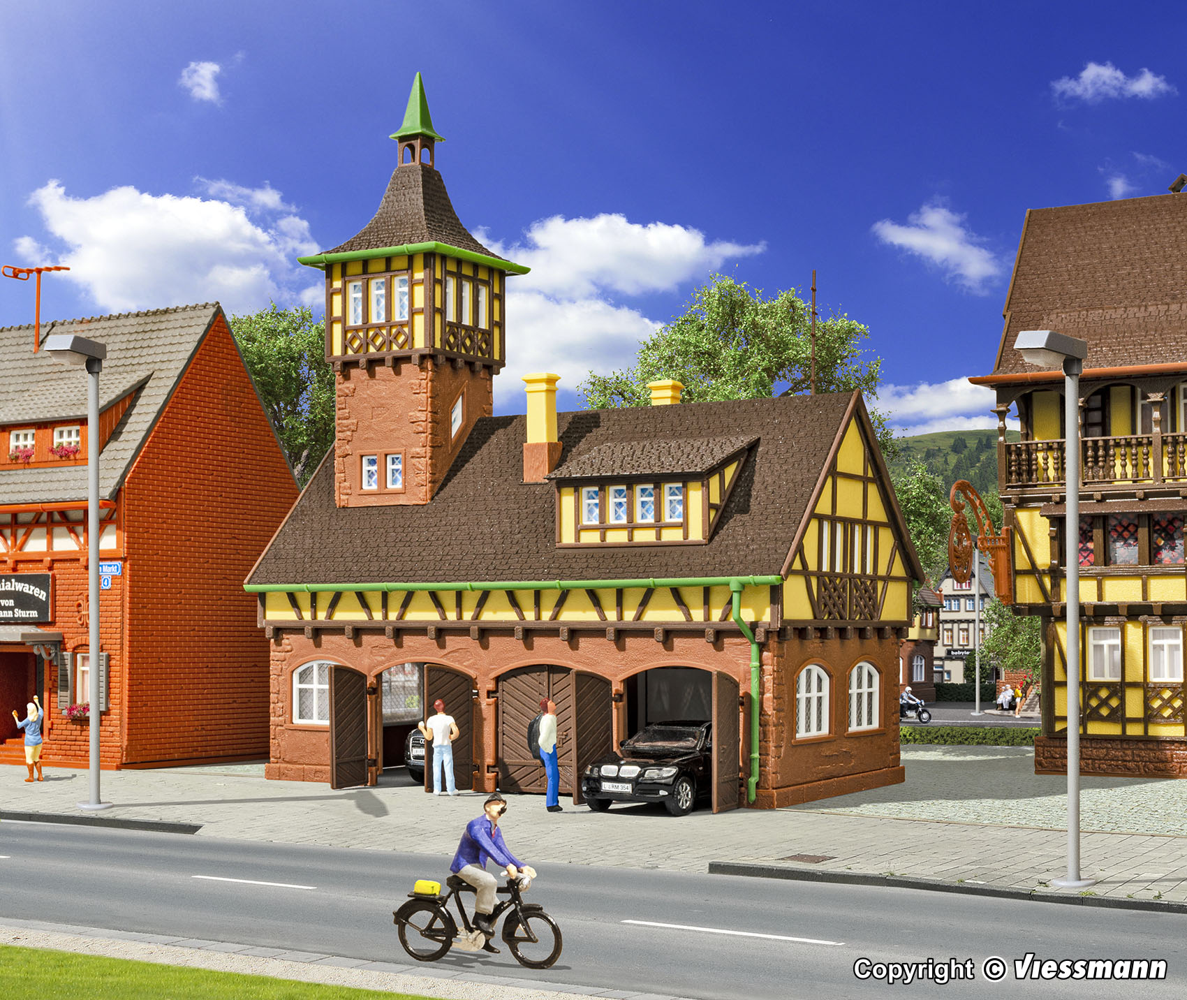 43756 Gerätehalle mit Turm
