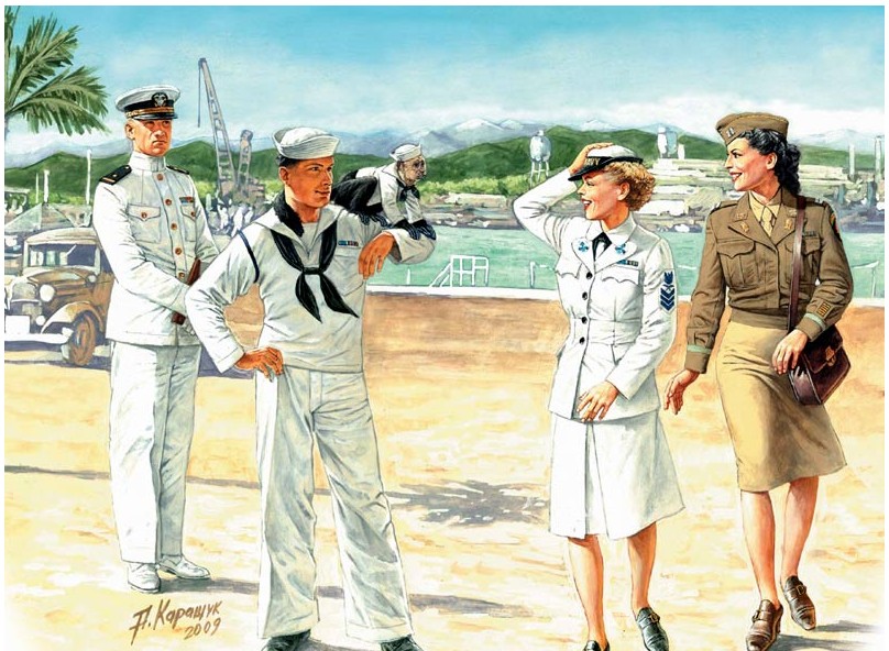 MB3556 Männer u.Frauen US Navy Waves