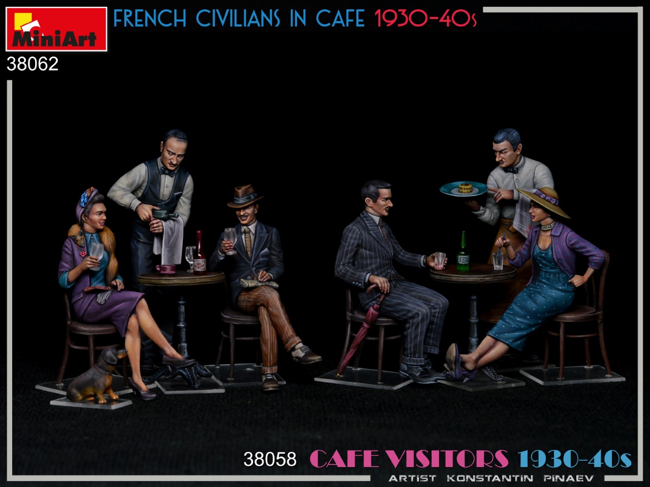 MiniArt 38062 French Civilians in Cafe 1930-40s