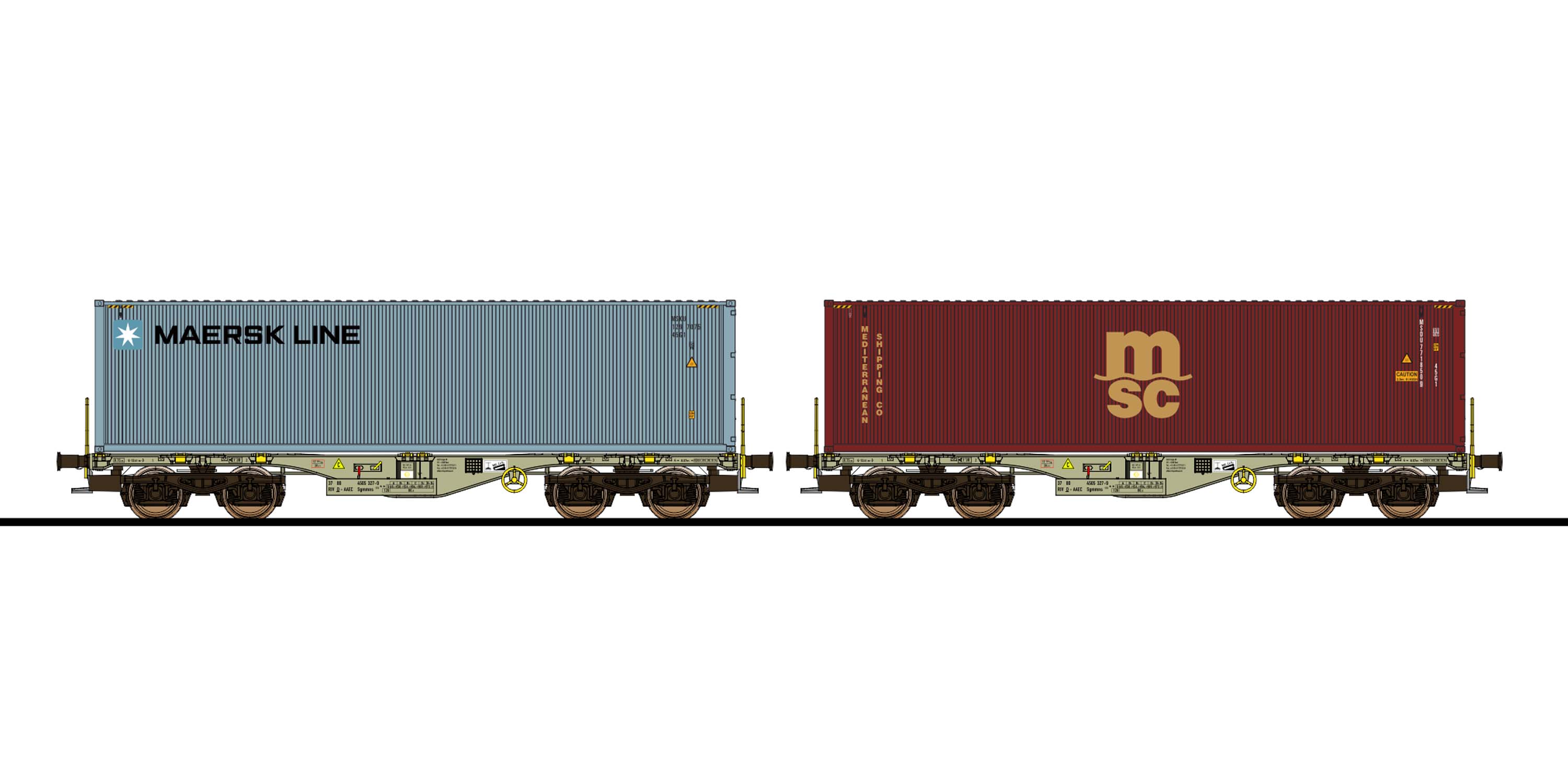 36605 AAE Containertragwagen-Set 2-tlg Ep.6