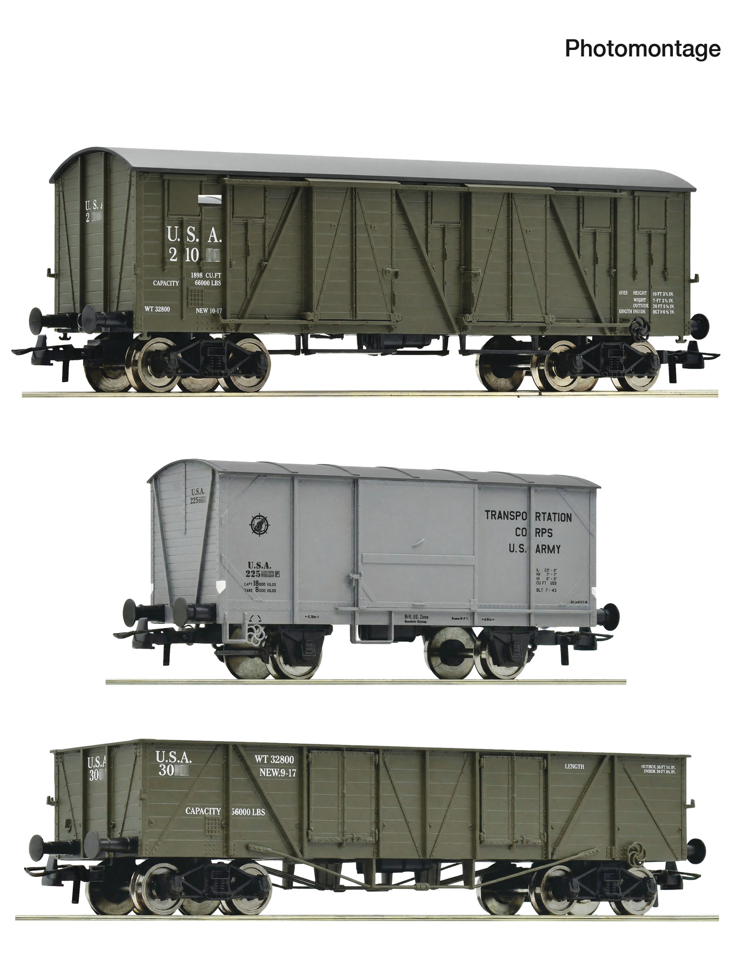 6600367 USATC Güterwagen-Set 3-tlg. Ep.2