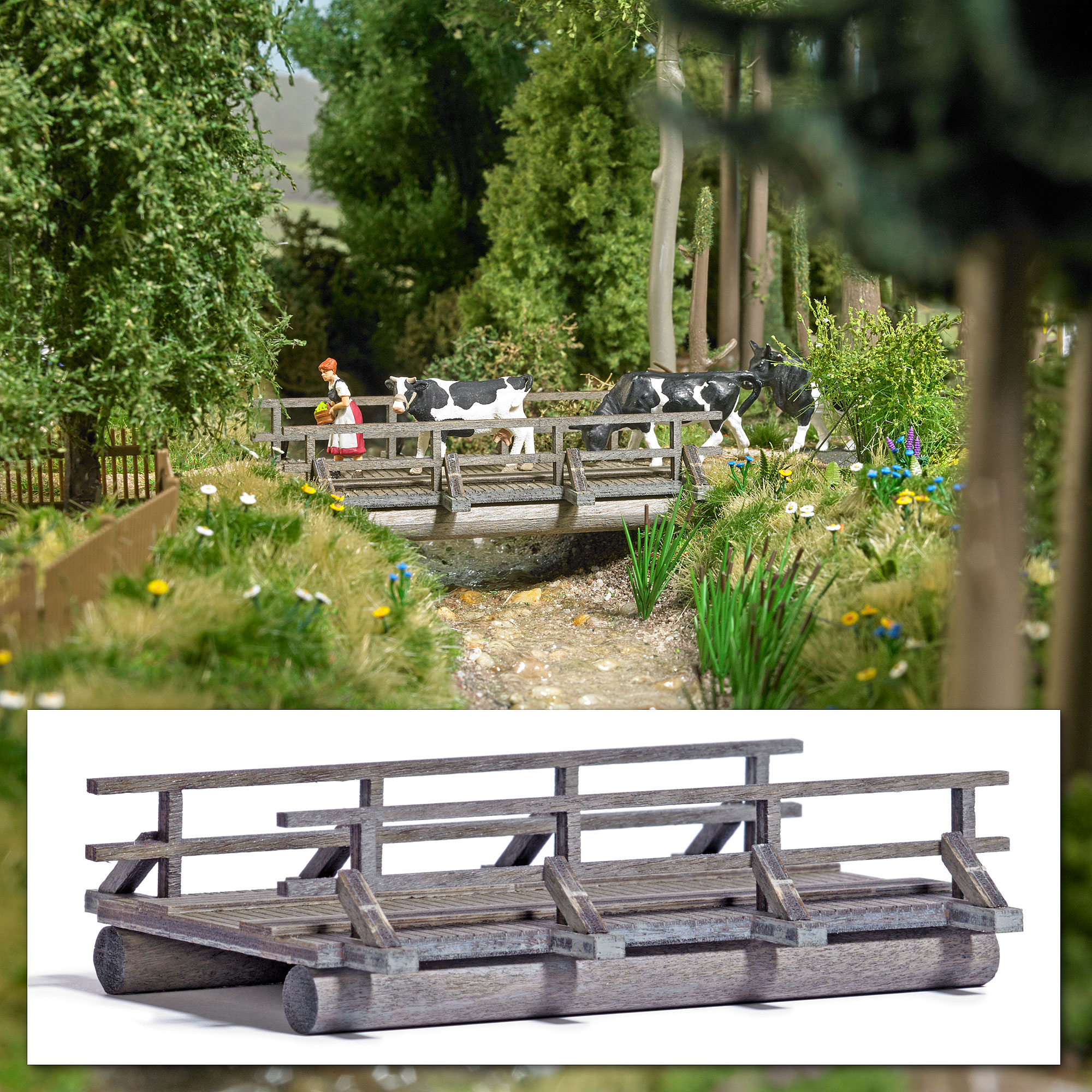 1850 Holzbrücke H0