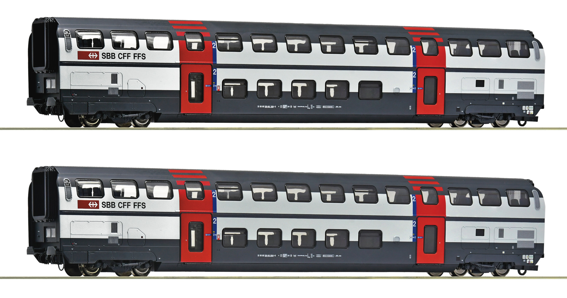 Roco 6200217 SBB Doppelstockwg. 2.Kl. Set 2tl. Ep.5/6