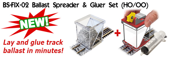 PBS-FIX-02 Ballast Spreader & Gluer Combo Spur H0