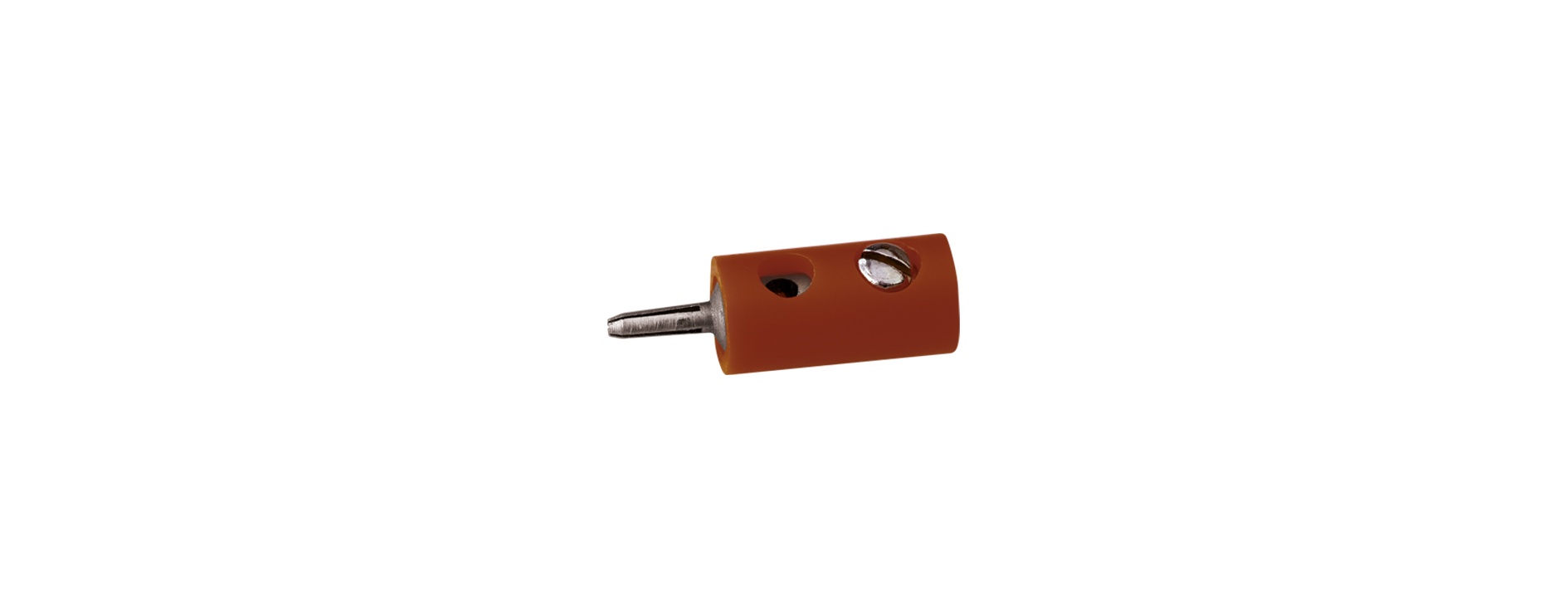 3054 Querlochstecker, braun 2,5 mm 10 St.
