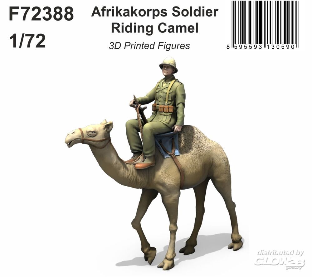 F72388 Afrikakorps Soldier Riding Camel