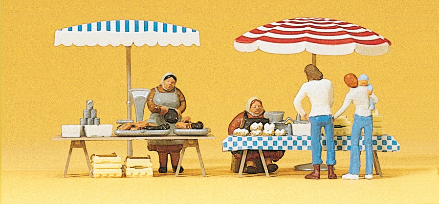10052 Marktstände. Fertigmodell