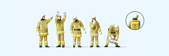 Preiser 10772 Feuerwehrmänner in moderner Einsatz-