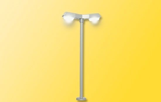 6997 LED Straßenleuchte modern doppelt, weiß
