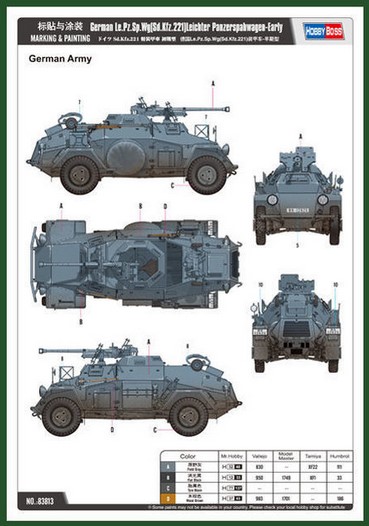HobbyBoss 83813 Sd.Kfz. 221 leichter Panzerspähwagen