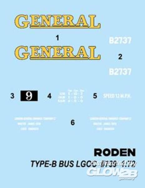 Roden 739 Type B Bus LGOC London 1914
