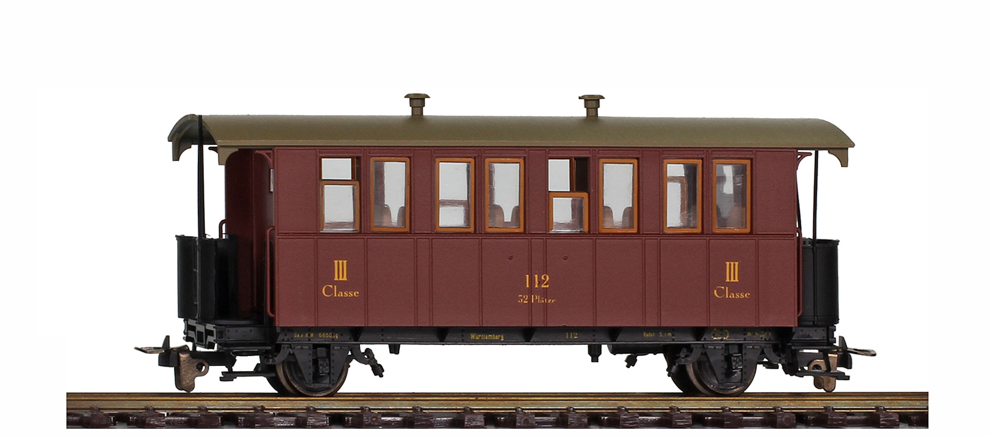 Bemo 3002800 K.W.St.E. 111 Personenwagen 3.Klasse