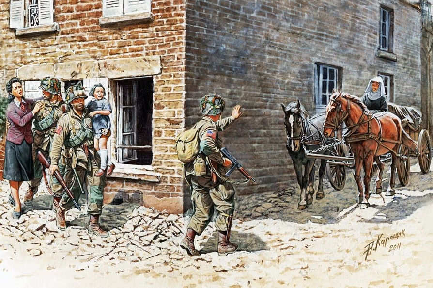 MB3578 6 Fig.& Pferdefuhrweg France 1944
