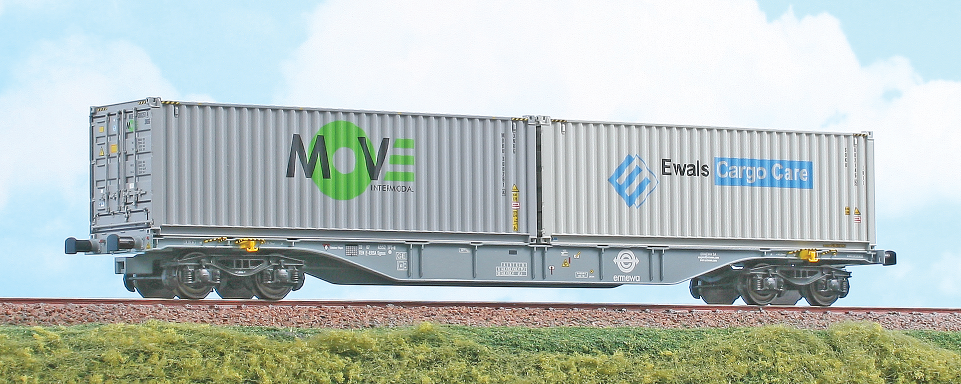 ACME 90188 Ermewa Containertragwagen Sgnss 60 Ep.6