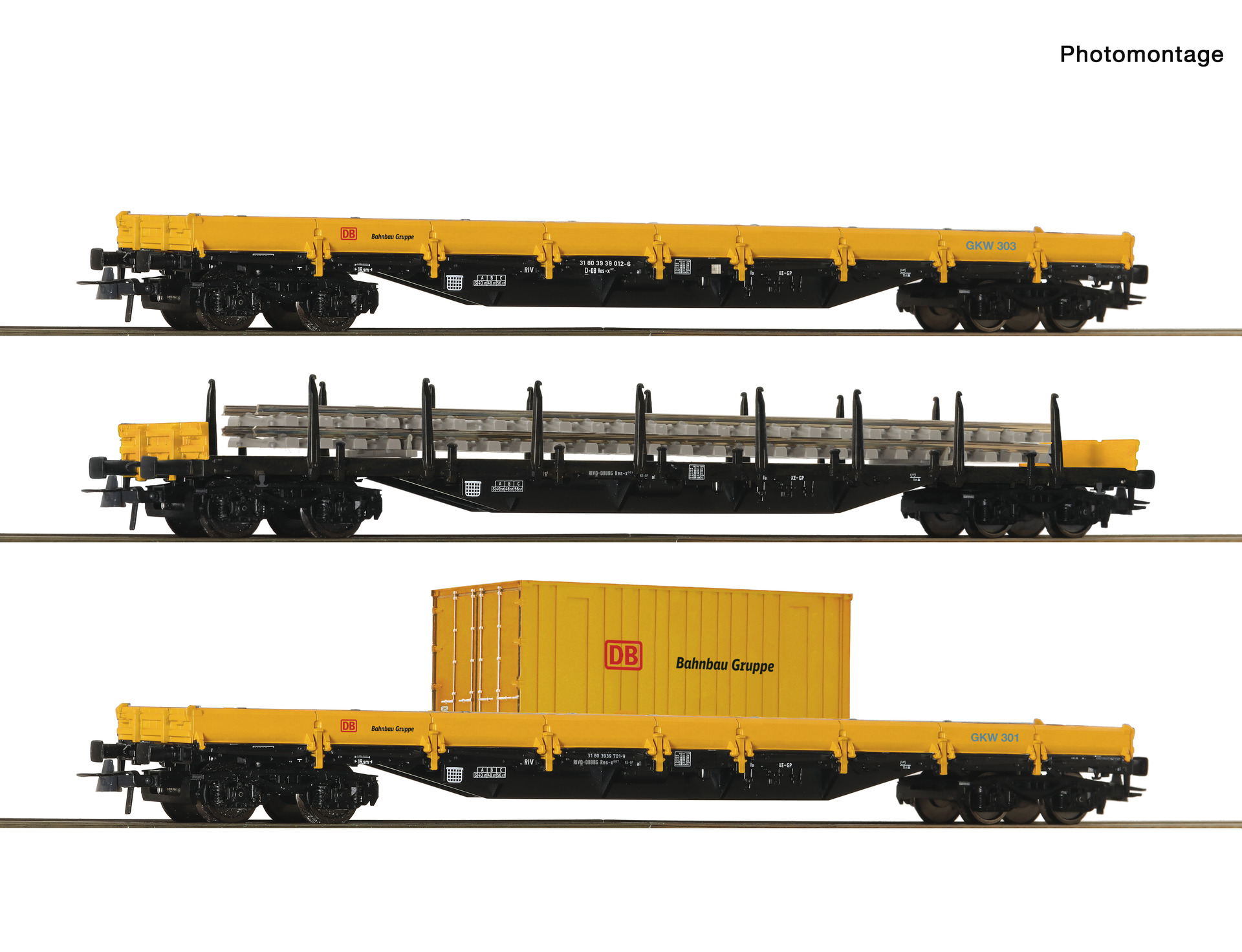 6600430 DB Bahnbau Rungenwagen-Set Res-x Ep.6