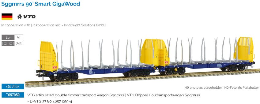 Sudexpress T657059 VTG Holztransportwagen Sggmrss'90 Ep.6