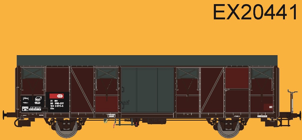 Exact-train 20441 SBB gedeckter Güterwagen Gbs Ep.6