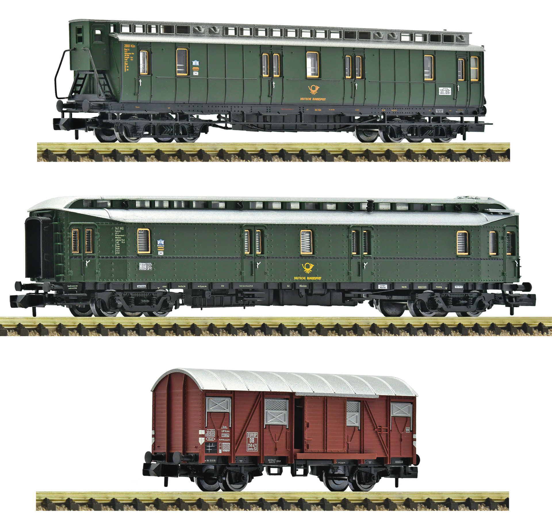 6660168 DB/DBP Postwagen div. Set 3tlg. Ep.3