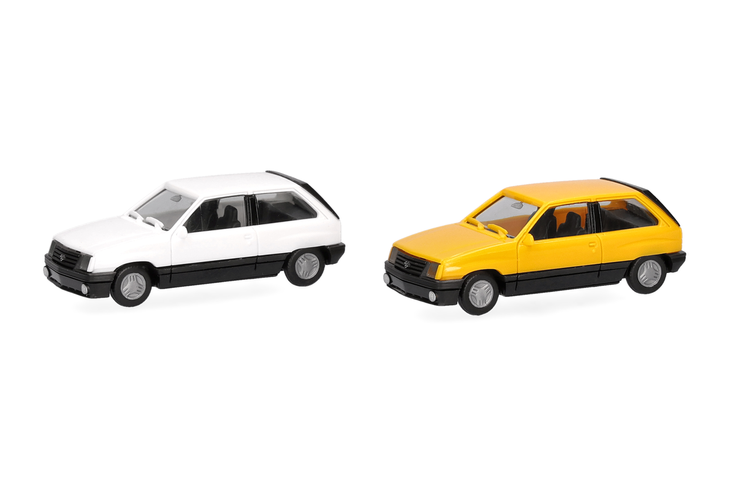 Herpa 014298 MiniKit: 2x Opel Corsa A SR weiß/gelb