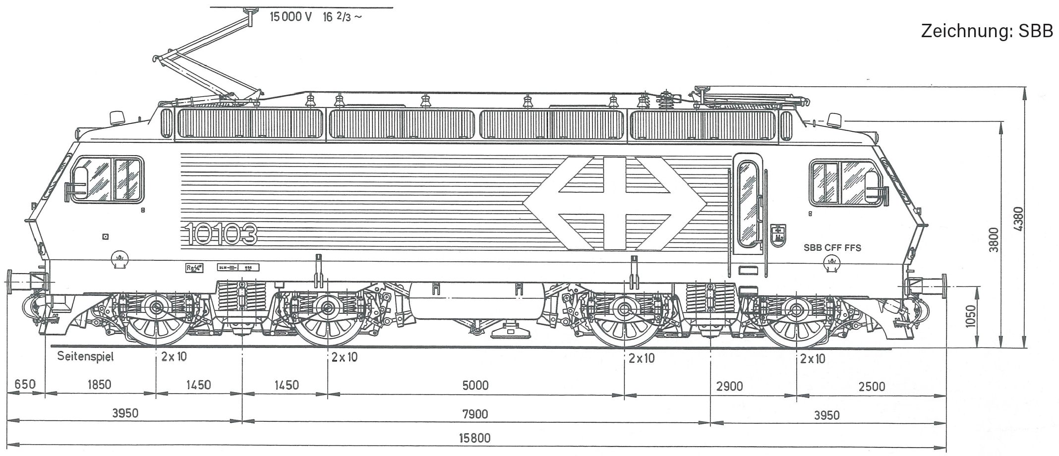 ESU 31660 SBB E-Lok Re 4/4 IV 10103 Ep.4