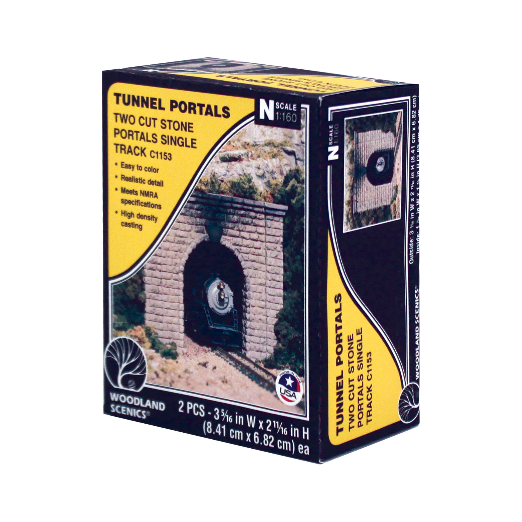 WC1153 Tunnelportal eingl., geschnittener Stein