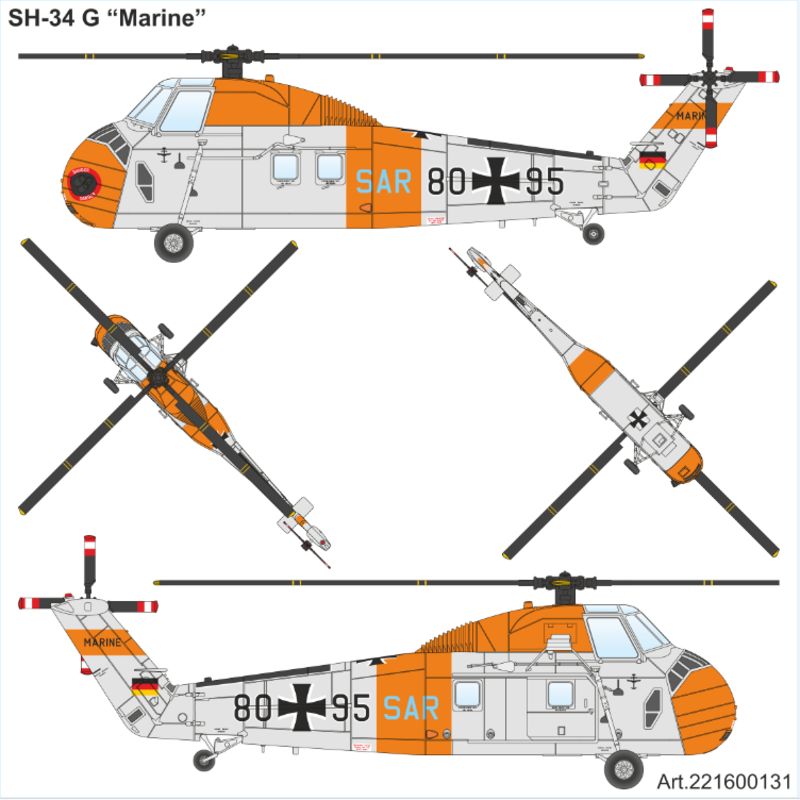 221600131 Sikorsky SH-34 BW