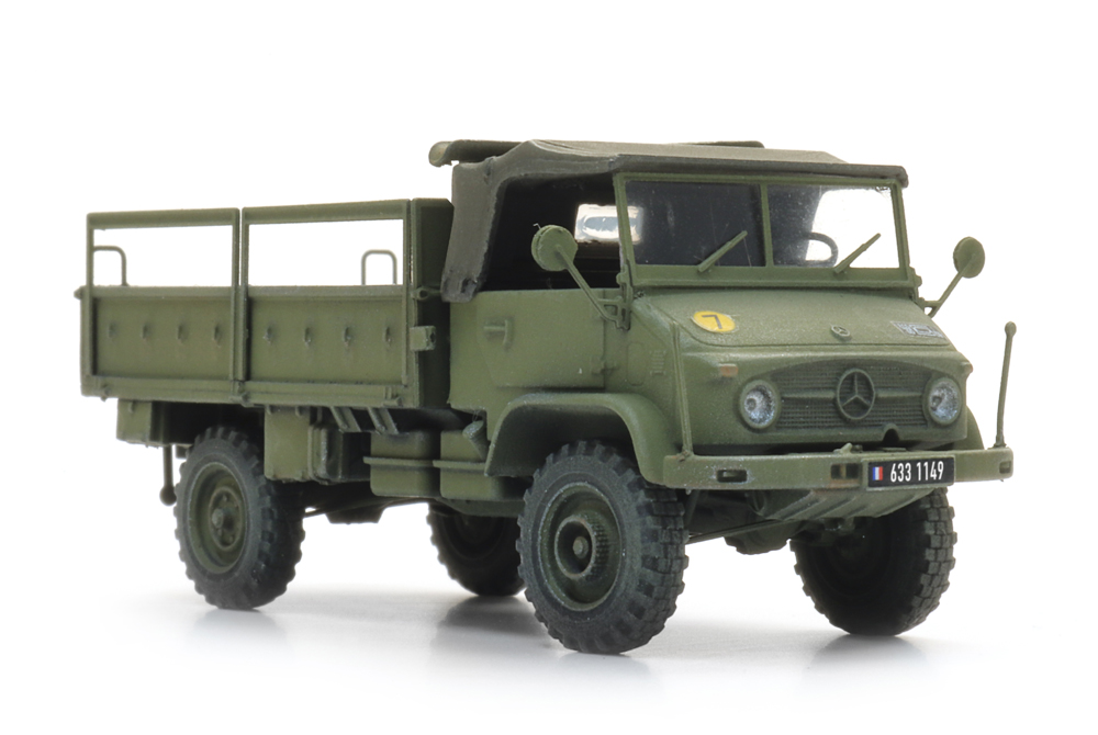 6870780 FR Unimog 404s bakwagen open groen
