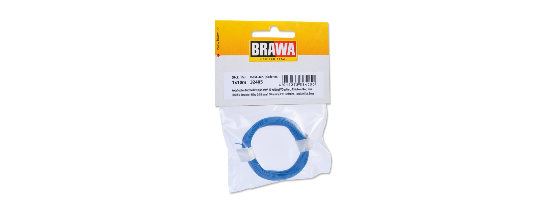 32405 Litze einadrig, blau 0,05 mm² 10 m