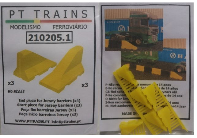 PT210205.1 Jersey Schranke (gelb, Anfang und Ende)