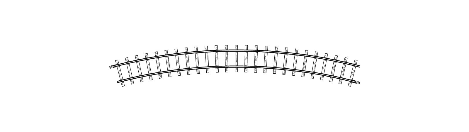 4240000 Gleis gebogen R 376 mm 30°