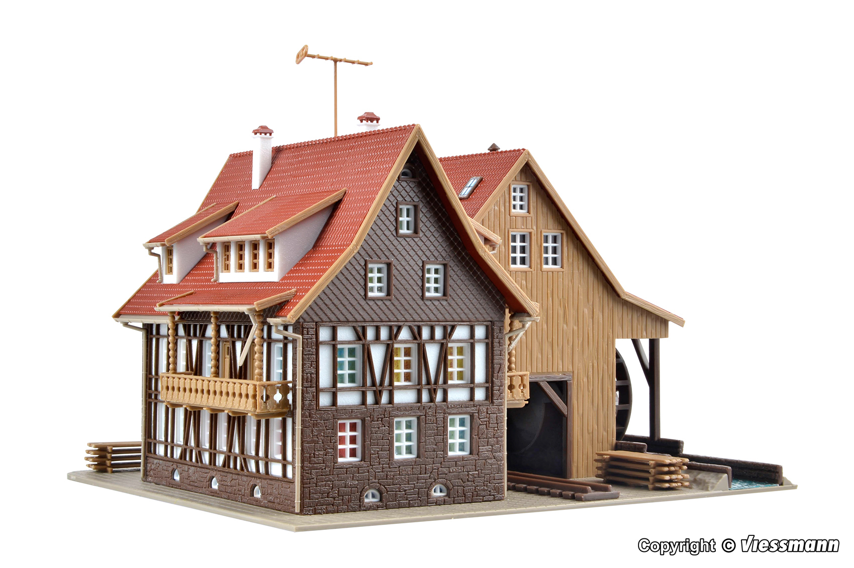 47713 Tonbachmühle mit Mühlrad und Sägegatter