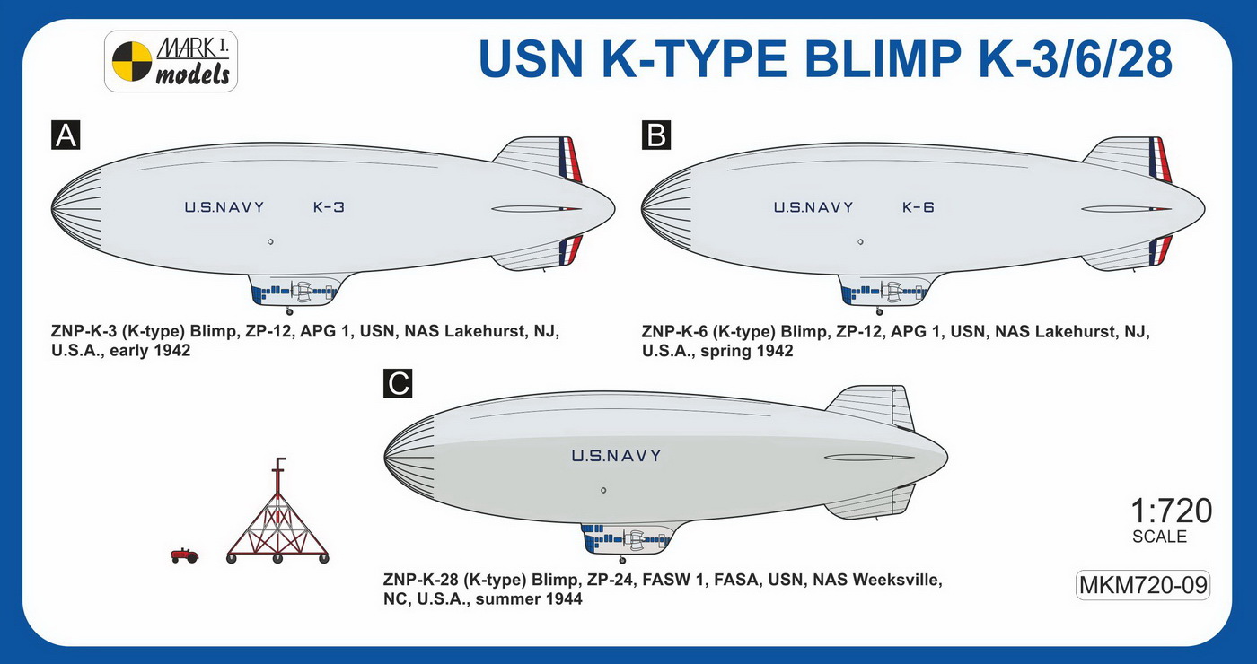 Mark 1 MKM720-09 K-type Blimp (K-3/6/28) Early Production