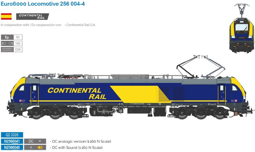 N2560040 Continental Rail E-Lok Euro6000 Ep.6