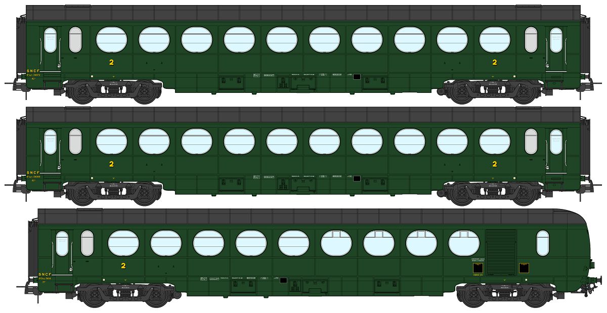 VB-495 SNCF Personenwagen-Set 3-tlg. Ep.3b