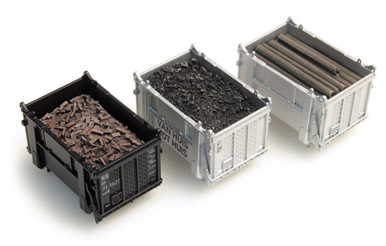 487.801.02 Ladegut Container: Kohle, Balken, Bausc