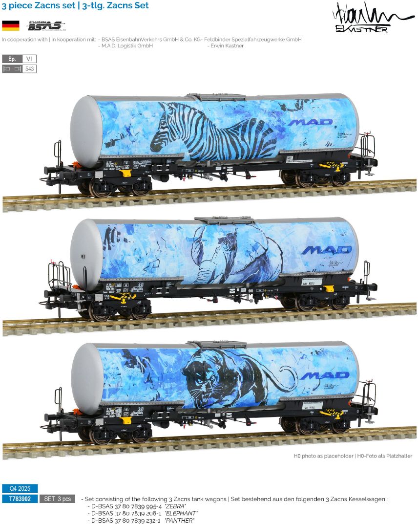 Sudexpress T783902 BSAS MAD Kesselwagen-Set 3-tlg. Ep.6