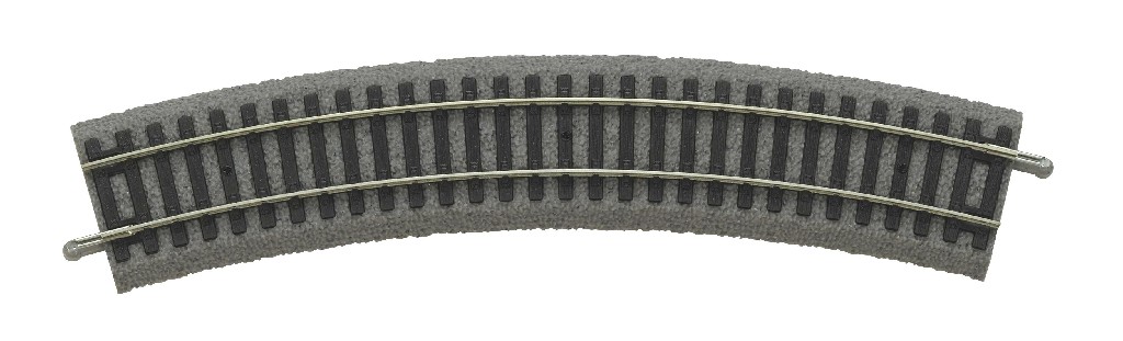 55412 Gebogenes Gleis mit Bettung R2 422 mm