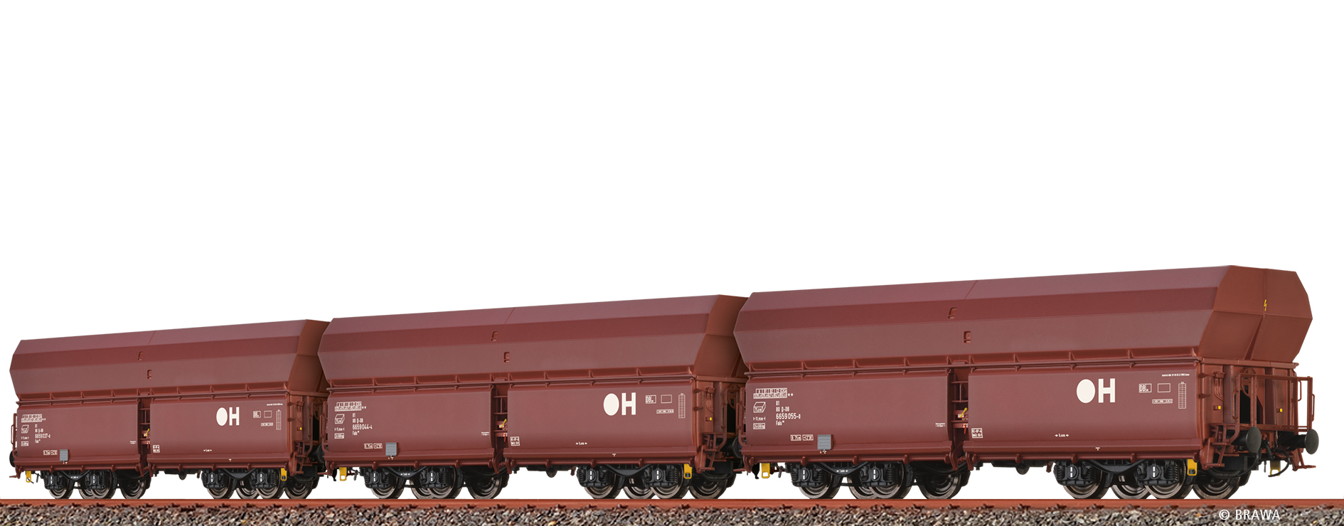 Brawa 50680 DBAG Schüttgutwagen Fals Set 3-tlg. Ep.6