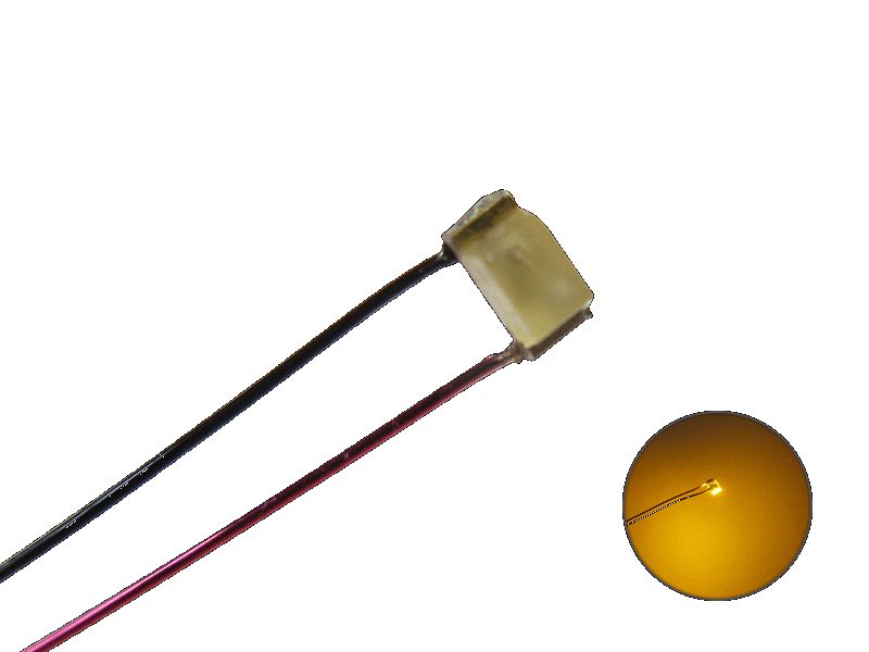 50239 LED SMD 0603 mit Kupferlackdraht gelb d