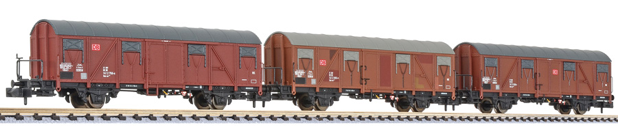 260136 DBAG gedeckte Güterwagen-Set 3-tlg Ep.5