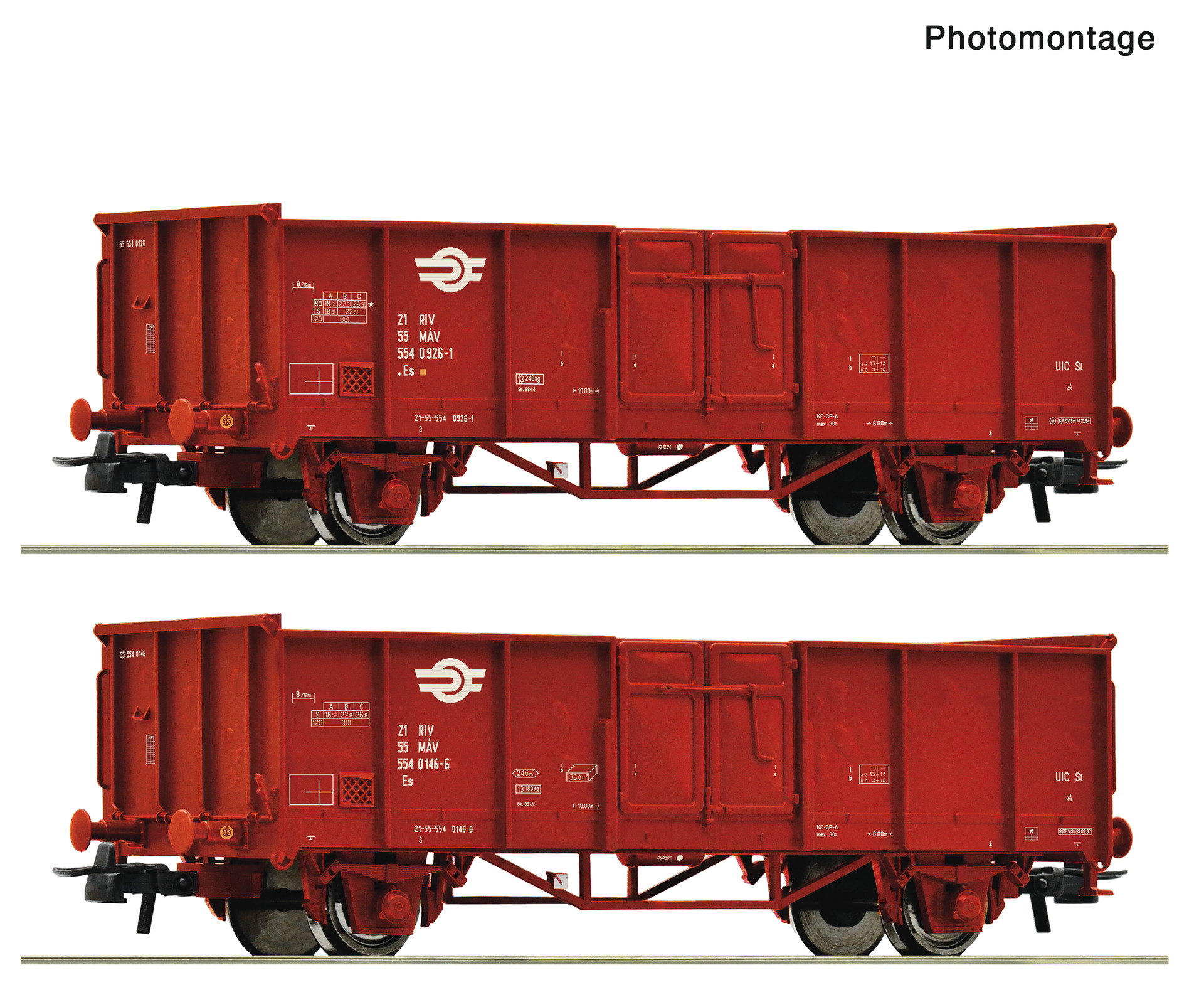 6600301 MAV offene Güterwagen Es Set 2tlg. Ep.5
