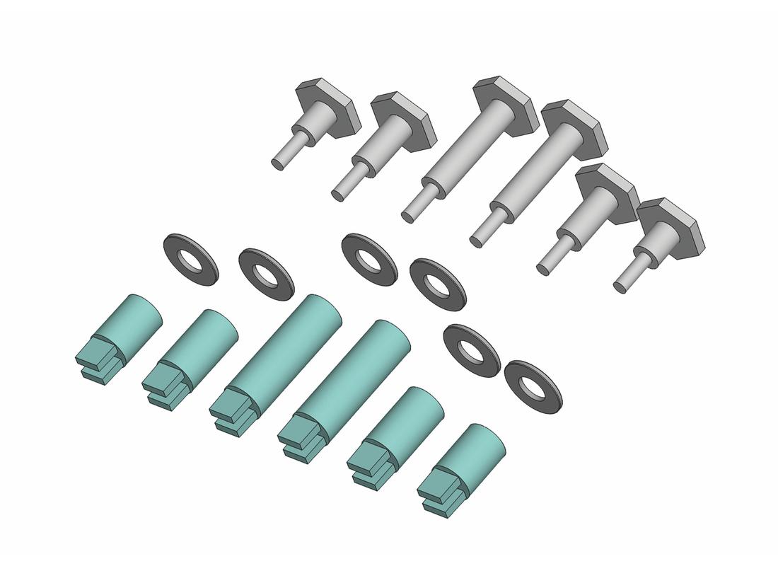36093 Kurbelbolzen-Set BR 80 hell