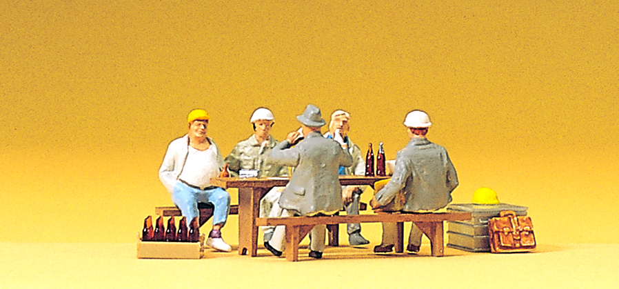 Preiser 10338 Bauarbeiter in der Pause