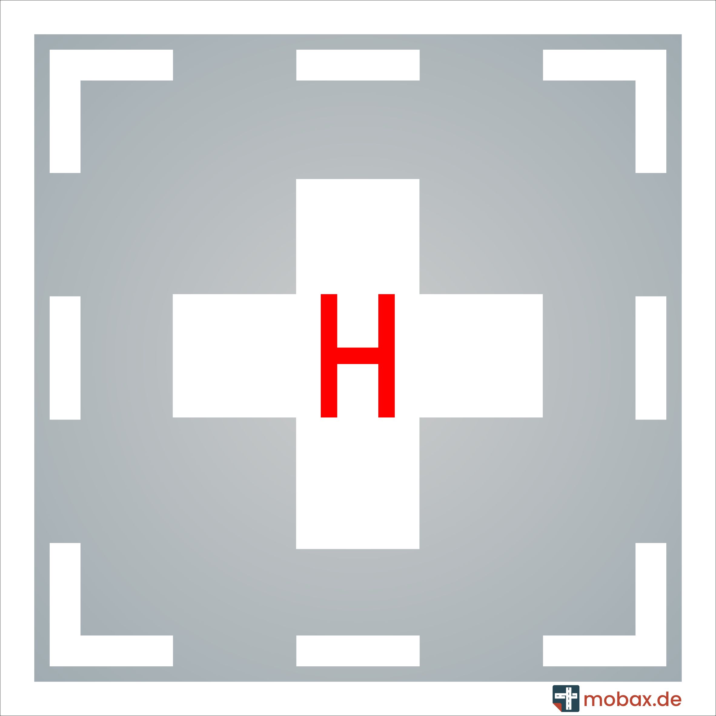 Mobax INT-W-14-N Hubschrauberlandeplatz Hospital 2-farbig