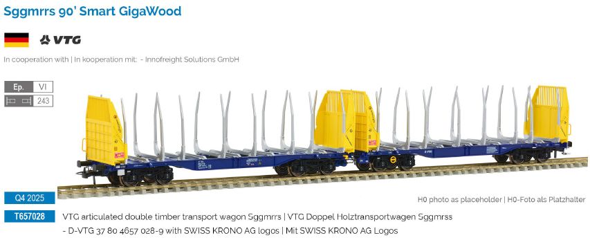 T657028 VTG Holztransportwagen Sggmrss'90 Ep.6