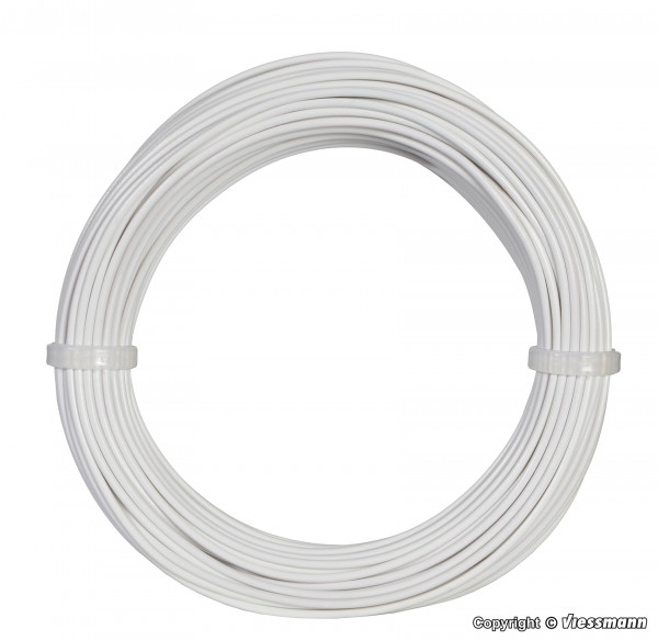 6862 10 m Kabelring, 0,14 mm², weiß