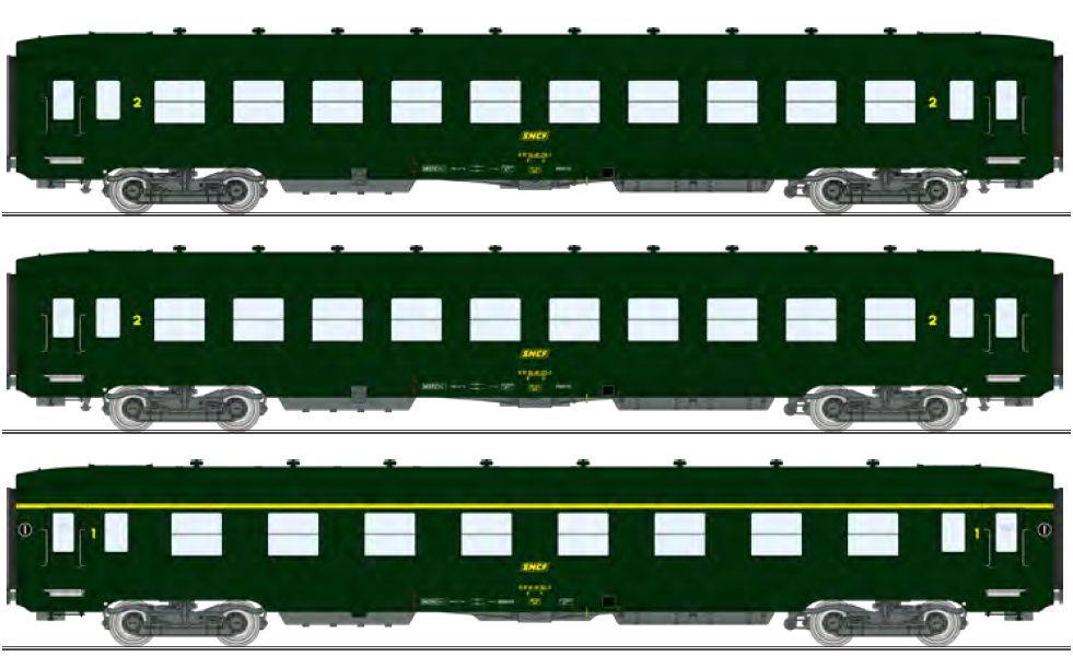 VB-392 SNCF Reisezugwg.-Set DEV AO 3-tlg Ep.4
