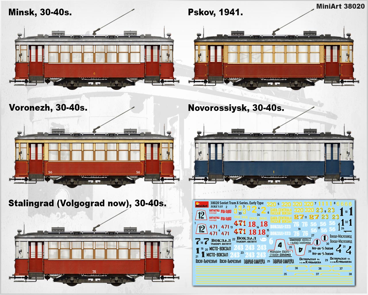 38020 Soviet Tram X-Serie Early Type