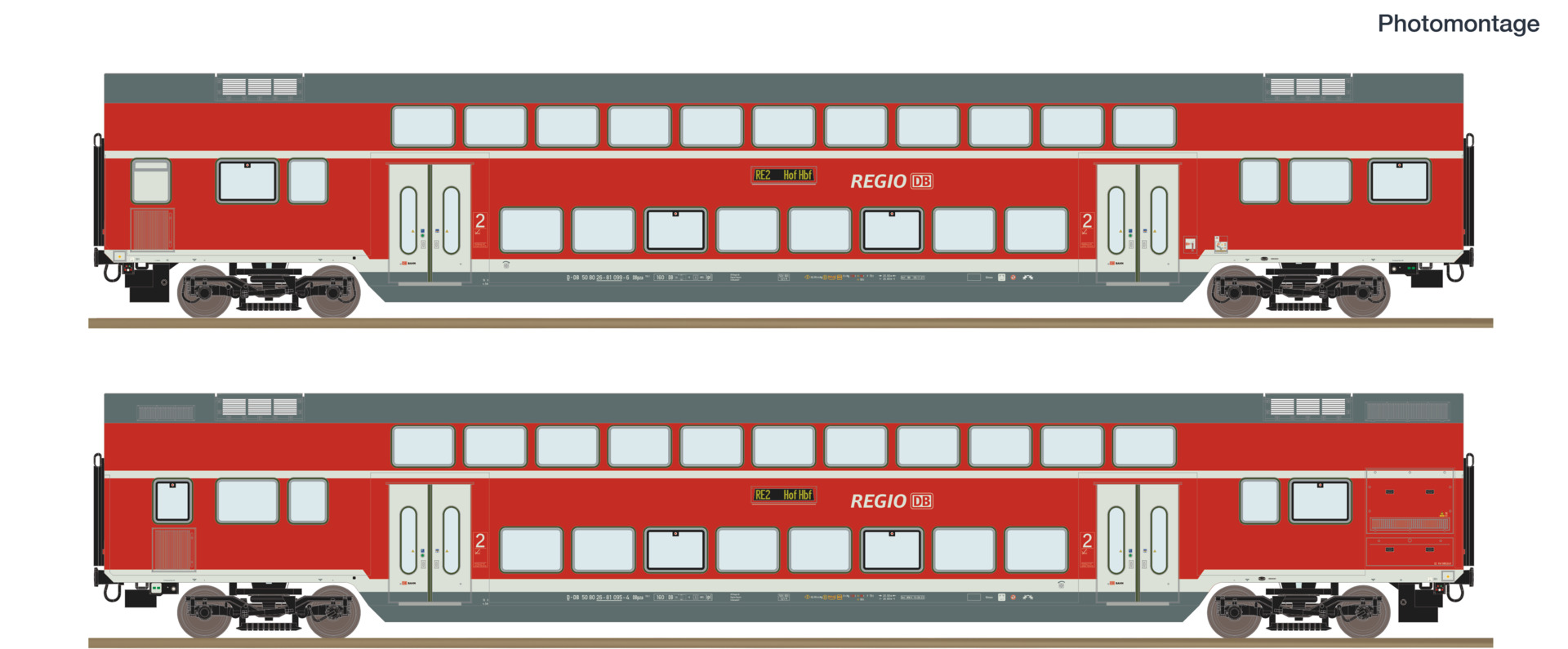 Roco 6200249 DBAG Doppelstockwagen Set 2tlg. Ep.6